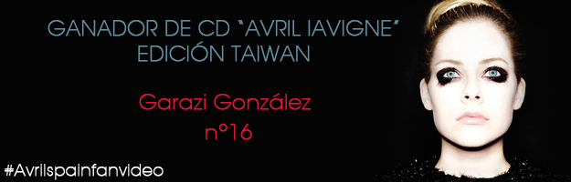 Ganador del disco «Avril Lavigne» Edición Taiwan
